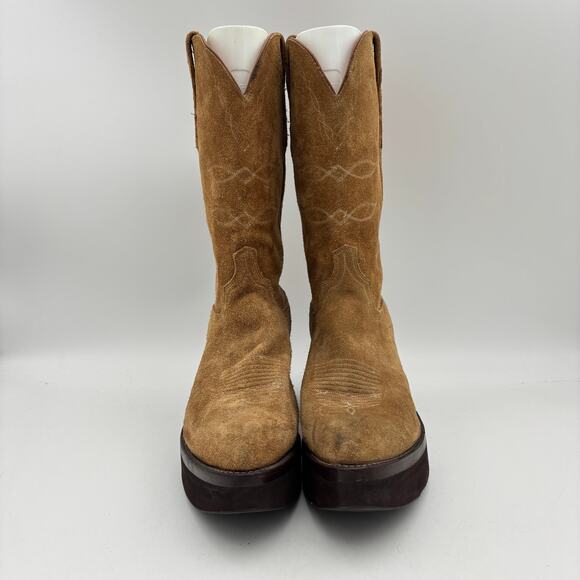 Lucchese Suede Platform Roper Boots Men\'s 13D Western Cowboy main image 12